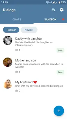 Fake Chat Messenger — TeleFake android App screenshot 1